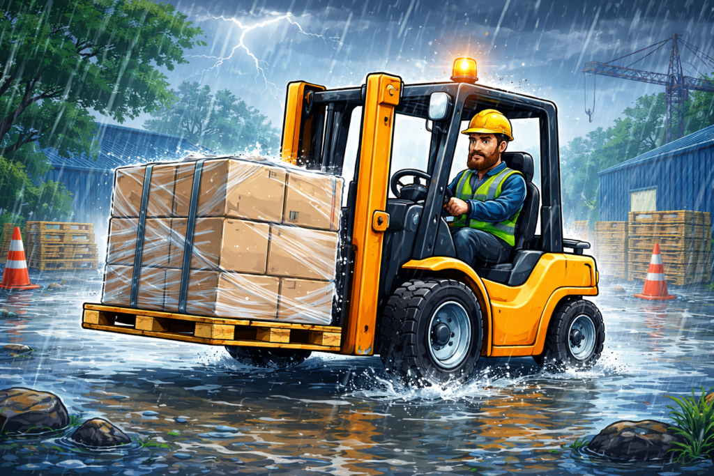 Can Electric Forklifts Be Used in the Rain