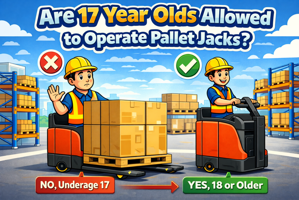 are 17 year olds allwoed to operate pallet jacks