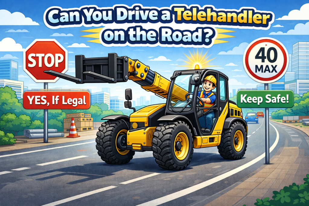 can you drive a telehandler on the road