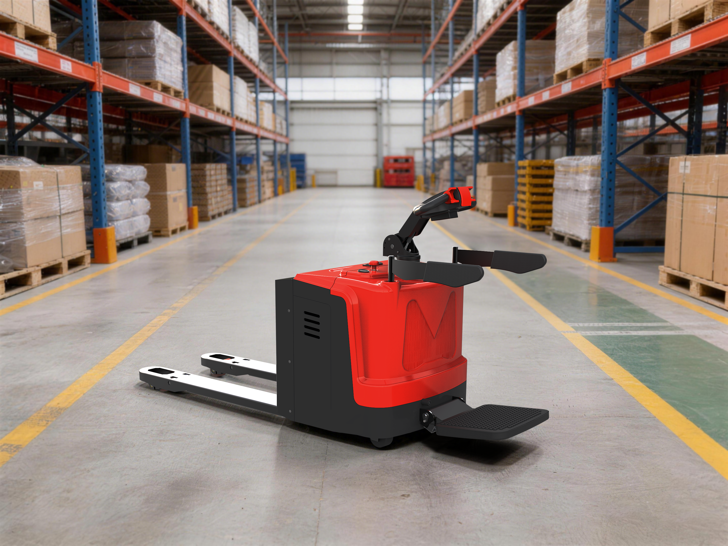 how should you move with an electric pallet jack