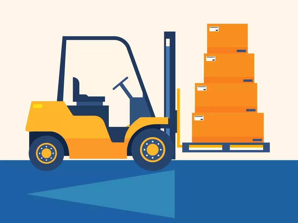 qué puntos forman el triángulo de estabilidad de una carretilla elevadora